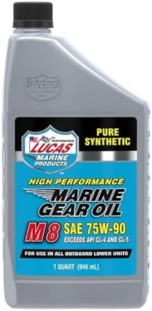 Lucas Oil 10652 High Performance Synthetic Marine Gear Oil SAE 75W-90 - 1 Quart Lucas Oil