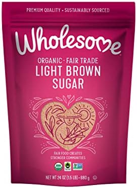 Wholesome Organic Light Brown Sugar, Fair Trade, Non GMO & Gluten Free, 1.5 Pound (Pack of 1) Wholesome Sweeteners