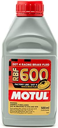 Тормозная жидкость Motul RBF 600 DOT 4 100% синтетическая - высокопроизводительная, исключительная температура кипения, комплект из 8 бутылок Motul