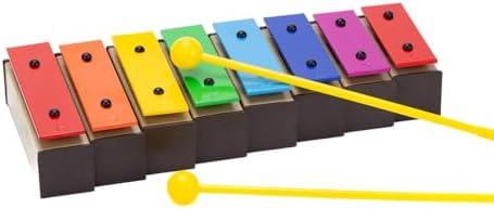 8 Notes Xylophone Glockenspiel for Kids and Toddlers, Colorful Resonator Bells with Great Sounds, Educational Preschool Music Learning for Children CeleMoon