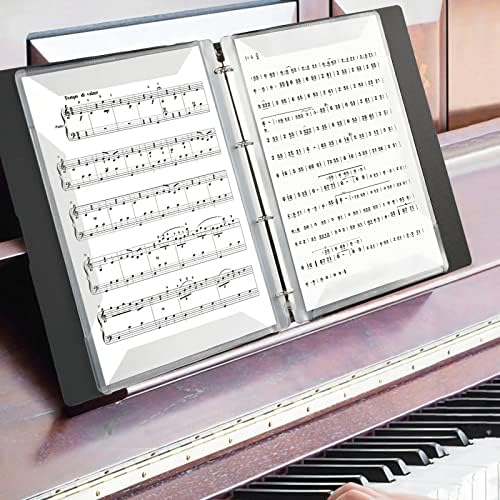 Sheet Music Folder 40 Pages Music Binder Organizer Writable Choir Folder Waterproof Paper Document Storage Holder for Holding and Storing Files Peninsula Love