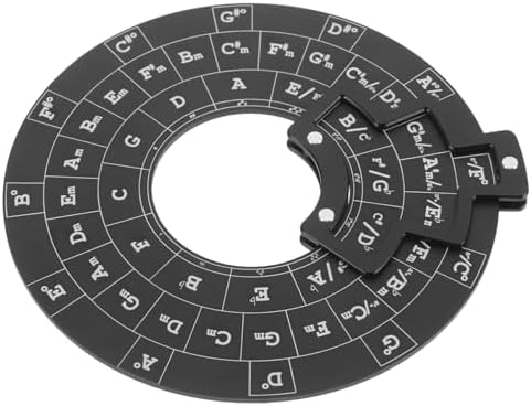 Alasum Melody Tool Round Melody Chord Wheel Circle of Fifths Wheel Musical Instruments Educational Tool for Songwriter Musicians Notes Chords Key Signature, 00710Q12XH Alasum