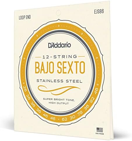 D'Addario EJS86 Bajo Sexto Stainless Steel Guitar Strings D'Addario