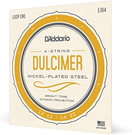 Струны для 4-струнного дульцимера D'Addario EJ64, 3 простых стальных и 1 никелированная, яркий звук и отличная интонация D'Addario