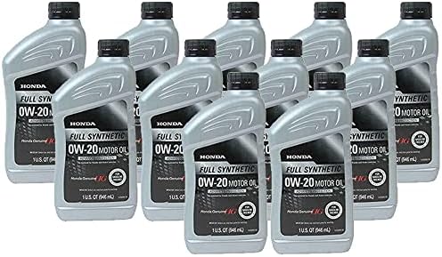 Genuine OEM Full Synthetic 0W-20 Engine Oil 11 Quarts Advanced Protect (11x1Qt) For Honda Alpaca