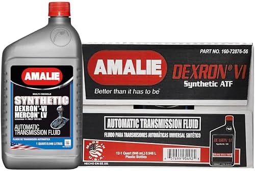 AMALIE Dexron VI Automatic Transmission Fluid (160-72876-56) 1 Quart Bottle, Pack of 12 Amalie