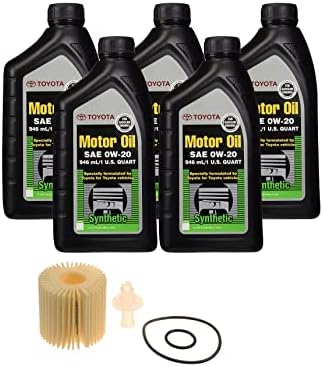 Genuine OEM Set of 5 Synthetic Engine Oil OW-20 & Filter For Toyota Alpaca