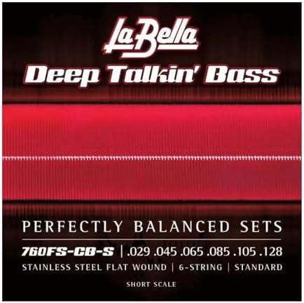 La Bella 760FS-CB-S Deep Talkin' Bass стальные плоские струны, стандартный короткий масштаб, ручная полировка La Bella