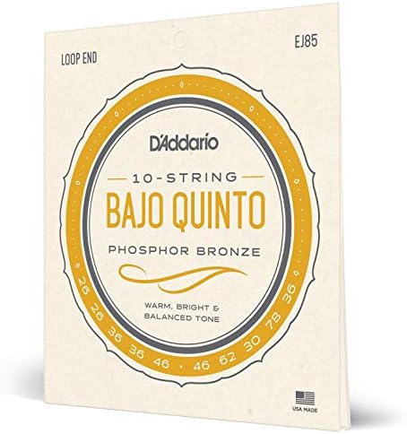 Струны D'Addario EJ85 для Bajo Quinto, яркий звук и глубокий бас, идеальны для группы Техано D'Addario