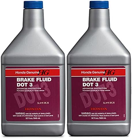 Genuine OEM Brake Fluid DOT 3 2 Quarts Advanced Protection (2x1 Qt) For Honda Alpaca