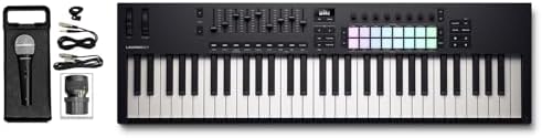 Комплект Audiosavings: Novation LAUNCHKEY 61 MK4 61-клавишный USB MIDI контроллер с микрофоном Rockville RMC-XLR и кабелями Audiosavings