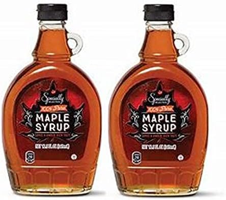 Specially Selected 100% Pure Maple Syrup Grade A Amber Color, Rich Taste 12.5fl oz 370ml (Two Bottles) Specially Selected