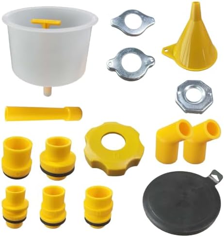 Spill Proof Coolant Funnel Kit, No Spill Radiator Bleeder Funnel Fill Kit, Coolant Filling Funnel Radiator Filler with Adapters, Universal Automotive Antifreeze Bleeder for Most Vehicles Bdzmc