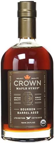 Crown Maple Syrup with Robust Flavor Bourbon Barrel Aged LTD Edition 25 FL OZ Crown Maple