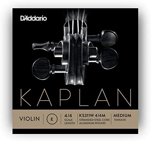 D'Addario Kaplan без свиста E-струна для скрипки - одиночная, 4/4, среднее натяжение D'Addario