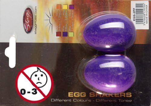 Stagg EGG Plastic Egg Shaker Pair - Purple Stagg