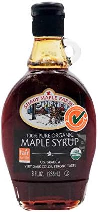 SHADY MAPLE FARMS Organic Very Dark Maple Syrup, 8 FZ Shady Maple Farm