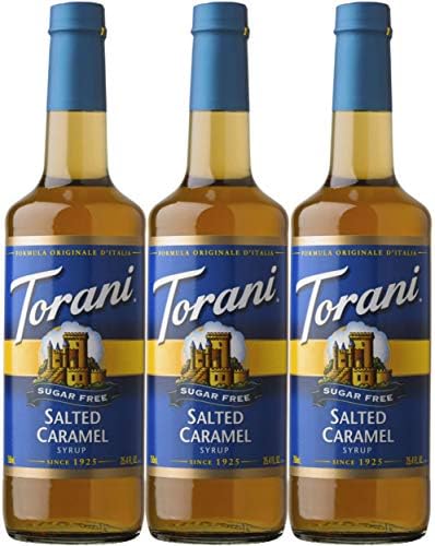 Torani Sugar Free Salted Caramel 750 ML (Pack of 3) Torani