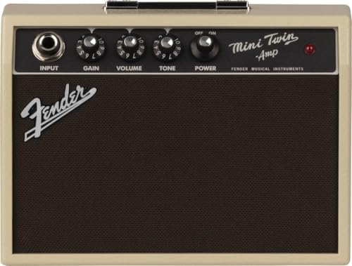 Гитарный усилитель Fender Mini ’65 Twin Amp, 1 Вт, с двумя 3-дюймовыми динамиками и регулятором громкости Fender