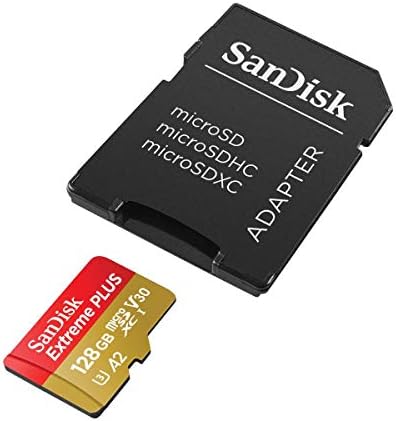 SanDisk Extreme Plus microSDXC UHS-I Card with Adapter, 128GB, SDSQXBZ-128G-ANCMA SanDisk