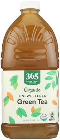 365 by Whole Foods Market, Organic Unsweetened Green Tea, 64 Fl Oz 365 by Whole Foods Market