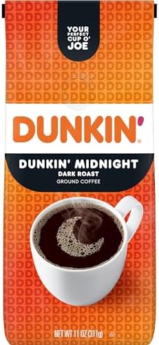 Кофе молотый Dunkin’ Midnight, 311 г, темная обжарка, насыщенный вкус, премиальные зерна арабики Dunkin'