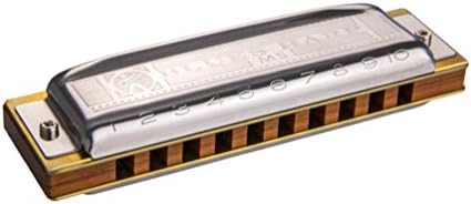 HOHNER Blues Harp Harmonica, Key of C, Stainless steel (532BX-C) Hohner