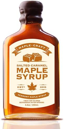 Salted Caramel Maple Craft Syrup | Delicious All Natural Topping, Sweetener & Ingredient | Enjoyed By All Ages | Great Gift Item | 6.8oz. (200mL) Maple Craft