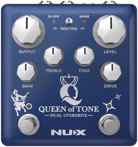 Педаль NUX NDO-6 Queen of Tone Dual Overdrive с Horseman и Morning Star, режимы SILVER и SHINE Nux