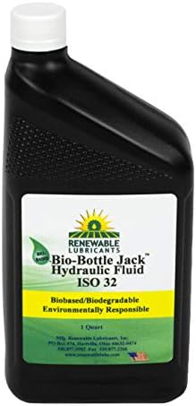 Bio-Bottle Jack ISO 32 Hydraulic Oil, Biodegradable Hydraulic Fluid, Log Splitter, Floor Jack and Stands, Boat Lift or Hydraulic Jack Oil, Hydraulic Lift Oil, 1qt (81631) Renewable Lubricants