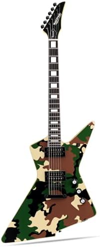 WestCreek Revenge Solid Body Electric Guitar, Heavy Metal Guitar, Right Handed, Heavy Metal Pickups, Rounded End Jumbo Frets, Bone nut, Rosewood Fretboard, Mahogany Body (Camo Green) WestCreek Guitars