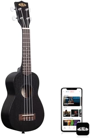 Kala Brand Music Co., 4-String Ukulele, Black (KA-15S-BLK) Kala