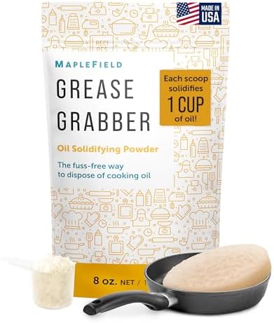 Антижировой порошок Grease Grabber - 227 г для утилизации использованного кулинарного масла и чистки сковород Maplefield