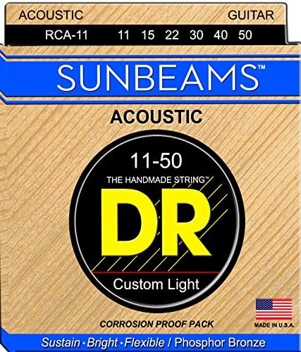 DR Strings Sunbeam - Фосфорная бронза для акустической гитары, круглый сердечник, 11-50, профессиональное качество DR Strings