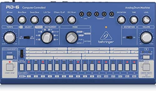 Барабанная машина Behringer RHYTHM DESIGNER RD-6-BU, 8 оригинальных звуков, 64-шаговый секвенсер, эффекты искажения Behringer