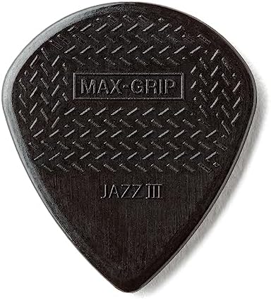 Dunlop 471P3C Max Grip Jazz III Carbon Fiber Guitar Picks, 6-Pack JIM DUNLOP