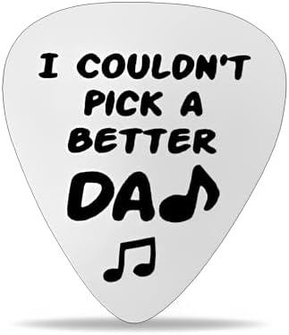 I Couldn't Pick A Better Dad Guitar Pick Keychain for Men Daddy Birthday Gifts from Daughter Son Cute Music Gifts for Music Lovers Gift Ideas Guitar Enthusiast Gifts for Bass Guitar Players Gifts Pliwcas