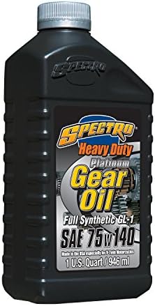 Spectro Performance Oils R.HDPGO Heavy Duty Platinum Gear Oil (75w140 Gl-1, 1 Quart) Spectro Oil