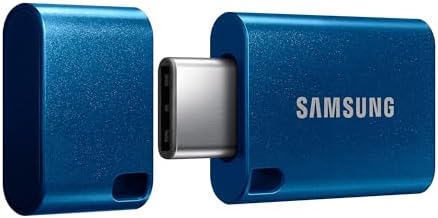 SAMSUNG Type-C™ USB Flash Drive, 64GB, Transfers 4GB Files in 15 Secs w/Up to 300MB/s 3.13 Read Speeds, Compatible w/USB 3.0/2.0, Waterproof, 2022, Blue, MUF-64DA/AM Samsung