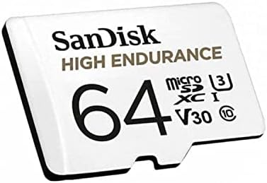 SanDisk 64GB High Endurance Video MicroSDXC Card with Adapter for Dash Cam and Home Monitoring Systems - C10, U3, V30, 4K UHD, Micro SD Card - SDSQQNR-064G-GN6IA SanDisk