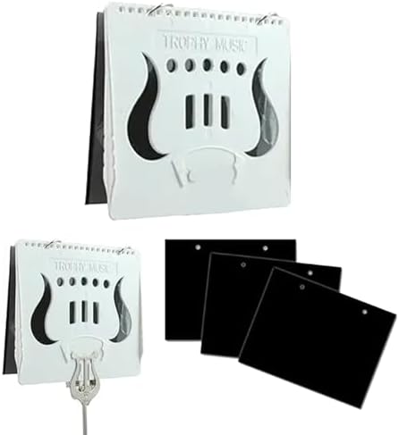 Trophy Music TR9430 Bundle - 5 Page, 10 Window Flip Folio Folder for Marching Band, White | (Made by Grover) Bonus Extra 5 Page, 10 Window Sheets Trophy Music