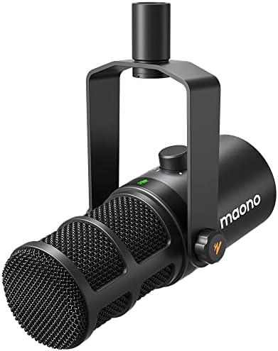 Динамический микрофон MAONO PD400X, USB/XLR, с регулировкой громкости, подсветкой и функцией заглушения MAONO