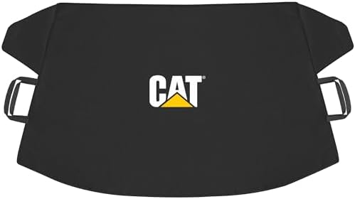 Cat® Windshield Snow Cover, Toughest Car Frost Protector for Ice & Sleet, Weatherproof for Winter, Includes Anti-Theft Straps, Freeze Protector for Auto Car Truck Van SUV, Wide Size 78"x45" inch,Black Cat