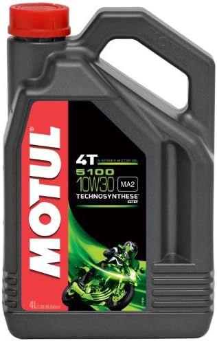 Масло MOTUL 5100 10W30 4T, 4 литра, стандарт API SL, с технологиями эфирных масел и экстремального давления Motul