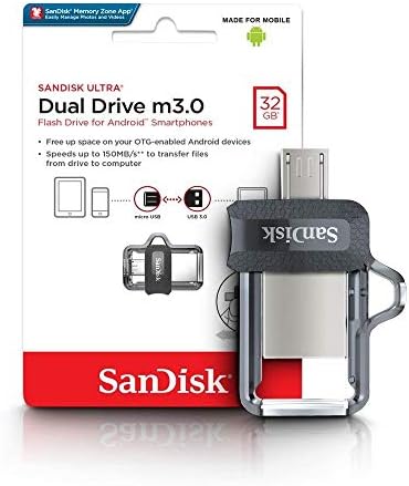 SanDisk 32GB Ultra Dual Drive M3.0 for Android Devices and Computers - MicroUSB, USB 3.0 - SDDD3-032G-G46 SanDisk