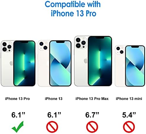 Чехол для iPhone 13 Pro 6.1 дюйм, ударопрочный бампер, прозрачная задняя панель, не желтеющая, цвет альпийский зеленый Jetech