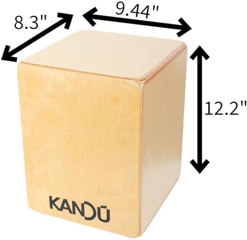 Kandu - Traveler Compact Size Cajon Boxwith Snare and Bass Tone - Birch Wood Mini Cajon Drum for Superior Sound (Blue) KANDU WOOD 'N' GROOVE