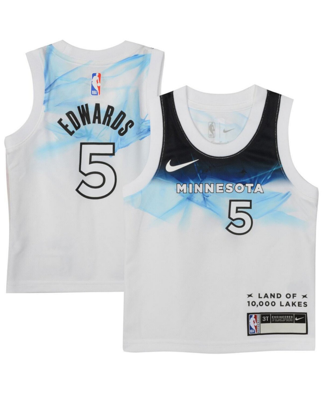 Детская футболка Anthony Edwards белого цвета Minnesota Timberwolves 2024/25 Swingman - Городская версия Nike