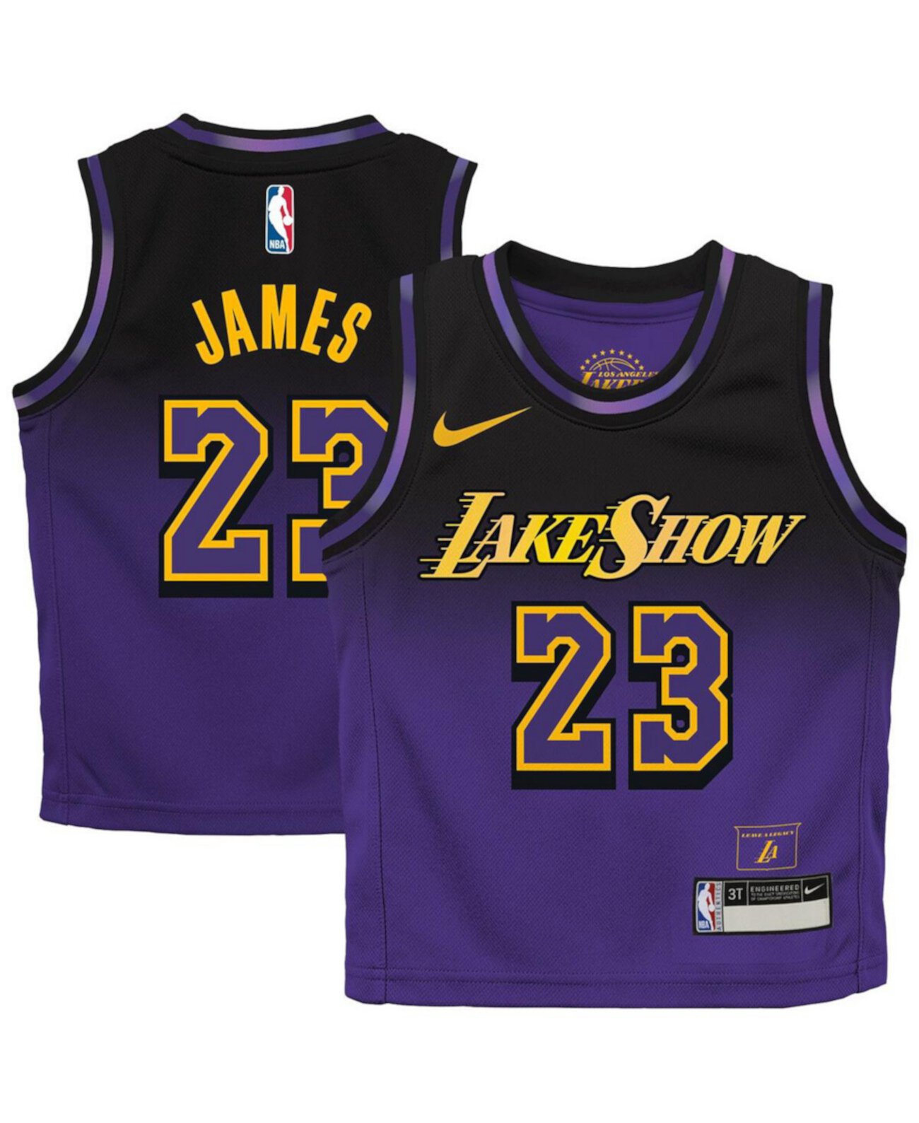 Детская майка LeBron James фиолетового цвета Los Angeles Lakers 2024/25 Swingman - City Edition от Nike Nike