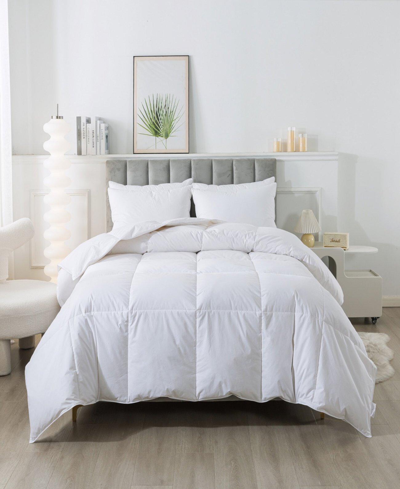 Heavy Weight White Goose Nano Down and Feather Blend Comforter, King Royal Velvet